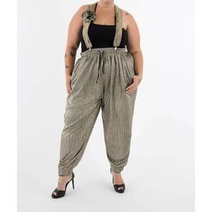 NEW SANTE GRACE luxury crinkle evening jogger in pewter